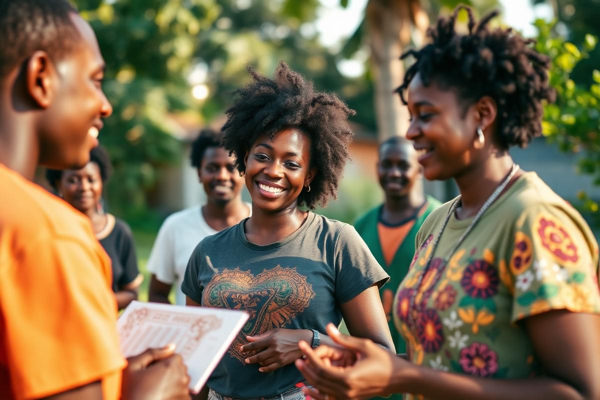 Voluntários da Negrayada Fest em oficina comunitária